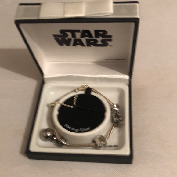 💫Rare Sterling Silver Star Wars Charm Bracelet- 598 $65 or $50 w/offer - Picture 3 of 14